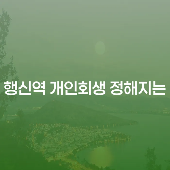 행신역 개인회생 정해지는