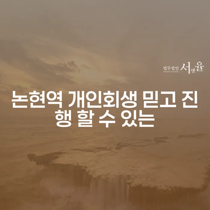 논현역 개인회생 믿고 진행 할 수 있는