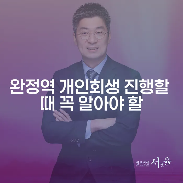 완정역 개인회생 진행할 때 꼭 알아야 할