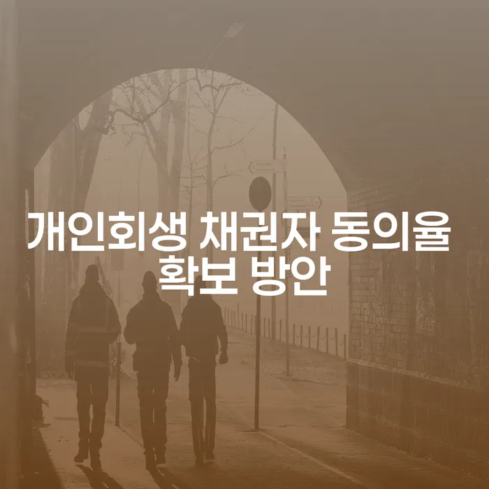 개인회생 채권자 동의율을 어떻게 확보할 수 있을까요?