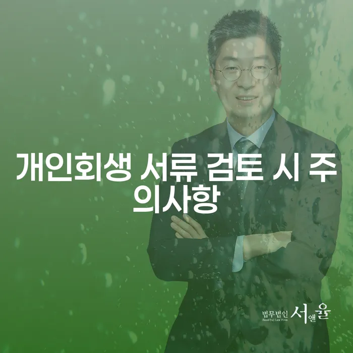 개인회생 서류 검토 시 주의사항에 대해 알고 계신가요?
